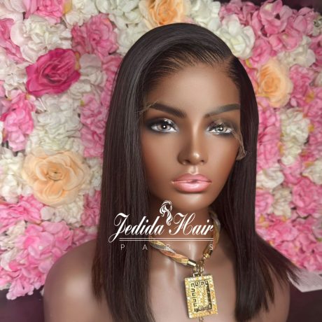 Dark brown 6×6 HD Lace Wig 14 pouces